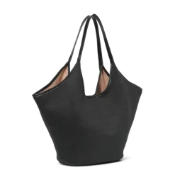 Day Woolen Shoulder Bag Dark Grey Melange