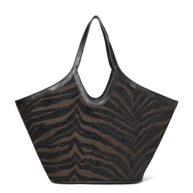 Day Zebra Work Tote Coffee Bean