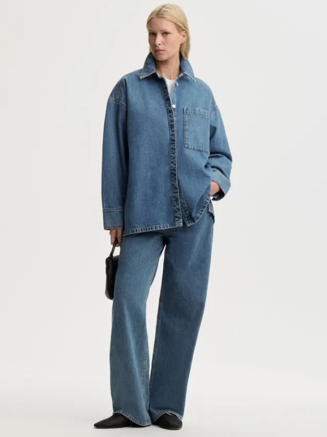 Dea Denim Shirt Mid Denim Blue