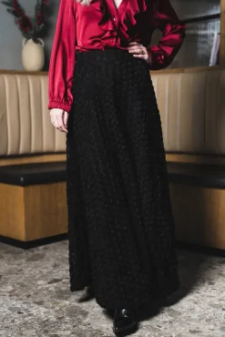 Decorated Maxi Skirt Black
