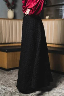 Decorated Maxi Skirt Black