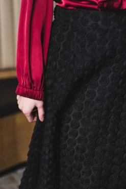 Decorated Maxi Skirt Black