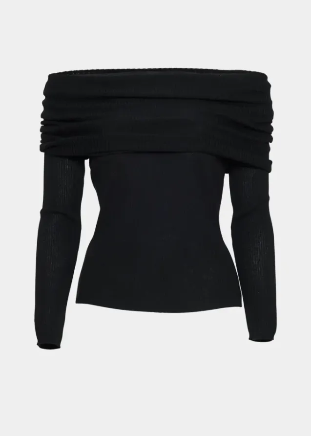Delphine Merino Top Black