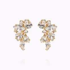 Demi Earrings Gold Crystal