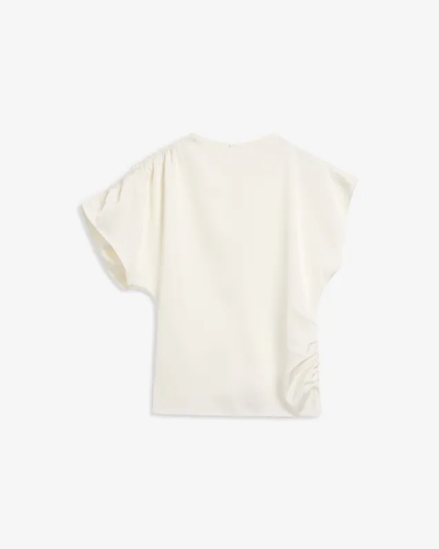 Demi Top Pearl White