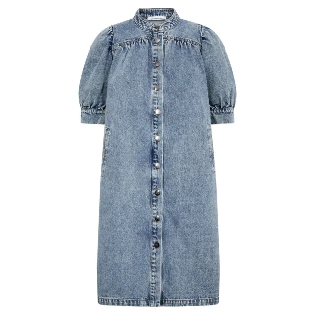 Denice Denim SS Dress Bleach Denim