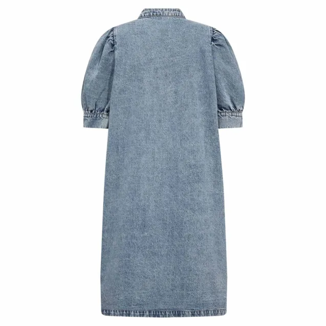 Denice Denim SS Dress Bleach Denim
