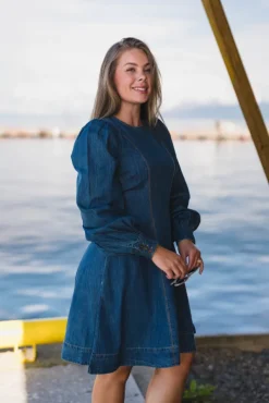 Denim Fitted Dress French Blue