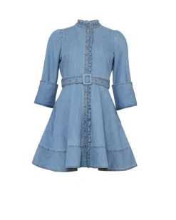 Denim Mini Dress Light Blue