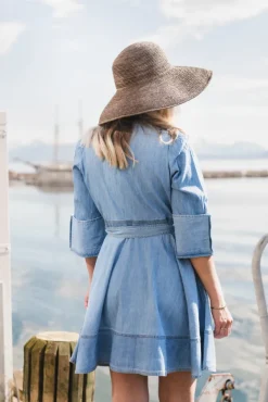 Denim Mini Dress Light Blue