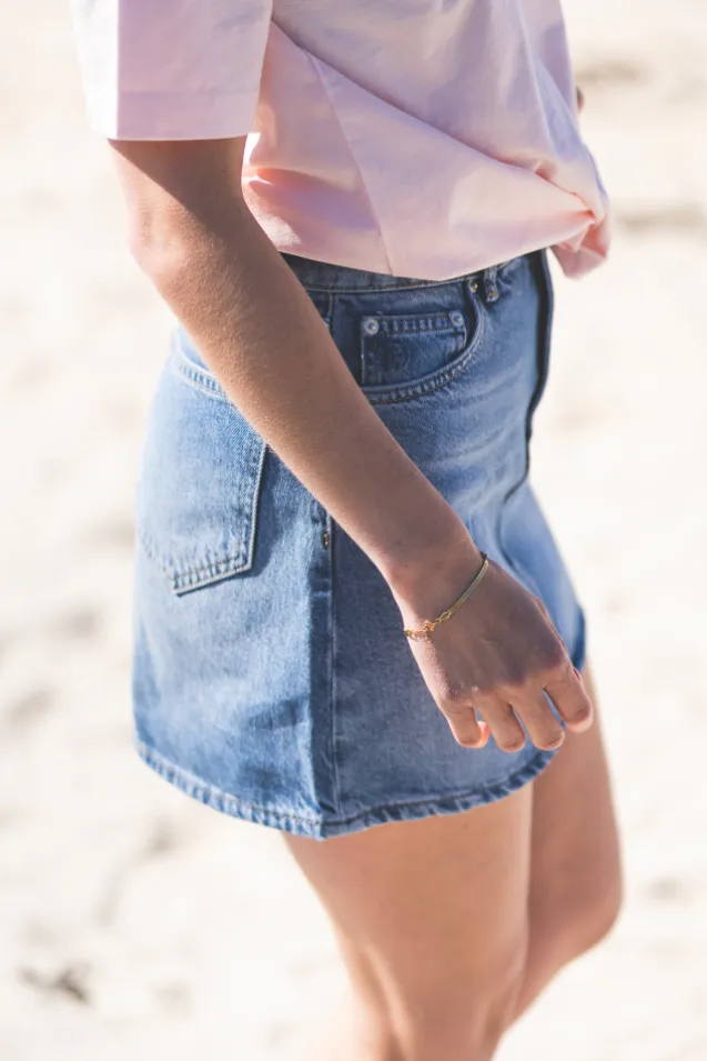 Denim Mini Skirt Light Blue