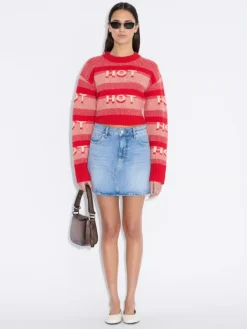 Denim Mini Skirt Light Blue