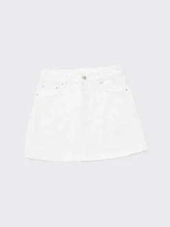 Denim Mini Skirt White