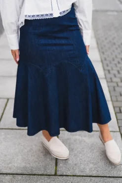 Denim Skirt Denim Blue