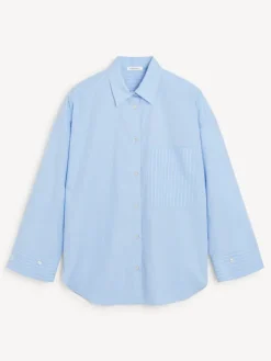 Derris Shirt Blue Iris Stripe Small