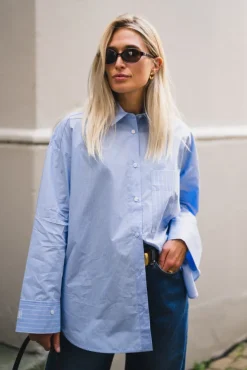 Derris Shirt Blue Iris Stripe Small