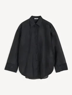 Derris Soft Organza Shirt Black