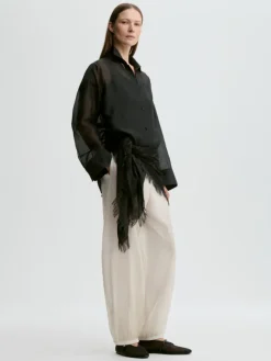 Derris Soft Organza Shirt Black