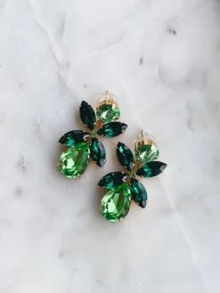 Dione Earrings Gold Emerald/Peridot