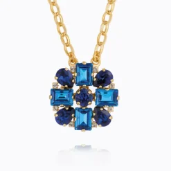 Diora Chain Necklace Gold ReCreated Blue Combo