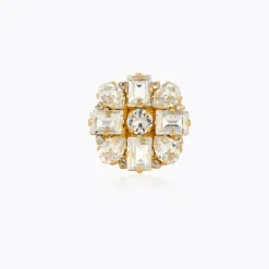 Diora Statement Ring Gold Crystal