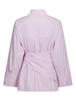 Dita Scarf Stripe Shirt Light Pink