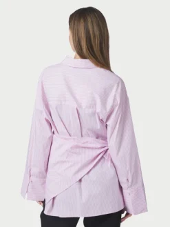 Dita Scarf Stripe Shirt Light Pink