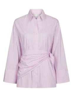 Dita Scarf Stripe Shirt Light Pink