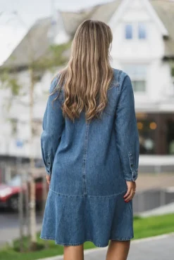 Dophina Dress Washed Medium Blue