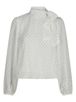 Dorellie Dot Blouse Offwhite