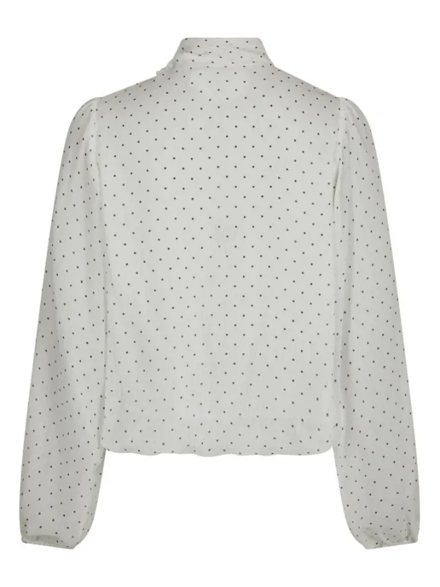 Dorellie Dot Blouse Offwhite