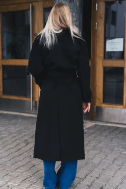Double Breasted Coat Black