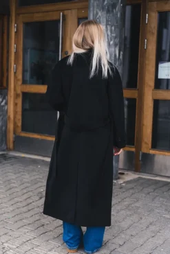 Double Breasted Coat Black