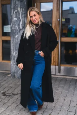 Double Breasted Coat Black