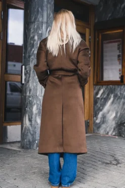 Double Breasted Coat Brown