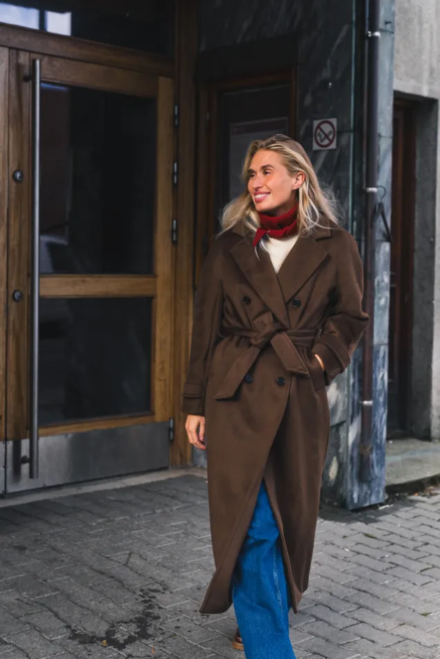 Double Breasted Coat Brown