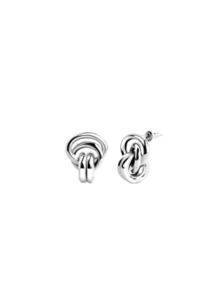 Double Knot Earrings Silver
