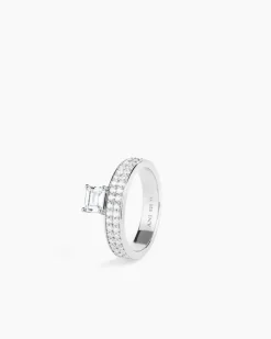 Double Sopra Pavé Ring Silver