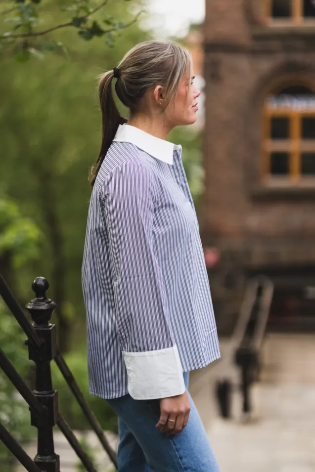 Dranila Stripe Shirt Brown
