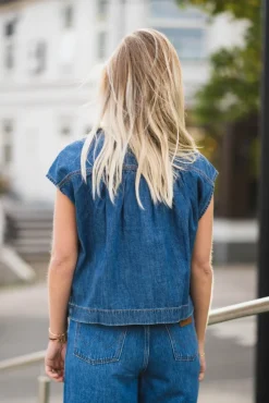 Drop Shoulder Shirt Mystic Tide