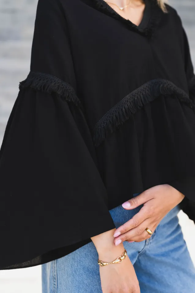 Eden Blouse Linen Black
