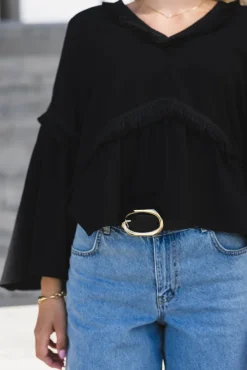 Eden Blouse Linen Black