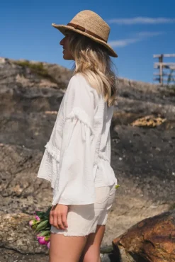 Eden Blouse Linen White
