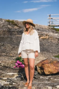 Eden Blouse Linen White