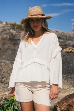 Eden Blouse Linen White