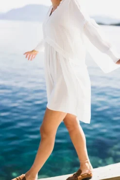 Eden Dress Linen White