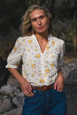 Eivor 2/4 Shirt M Yellow Flower
