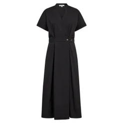 Elara Wrap SS Dress Black