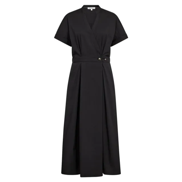 Elara Wrap SS Dress Black