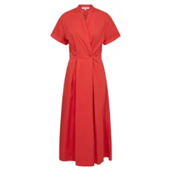 Elara Wrap SS Dress Flame